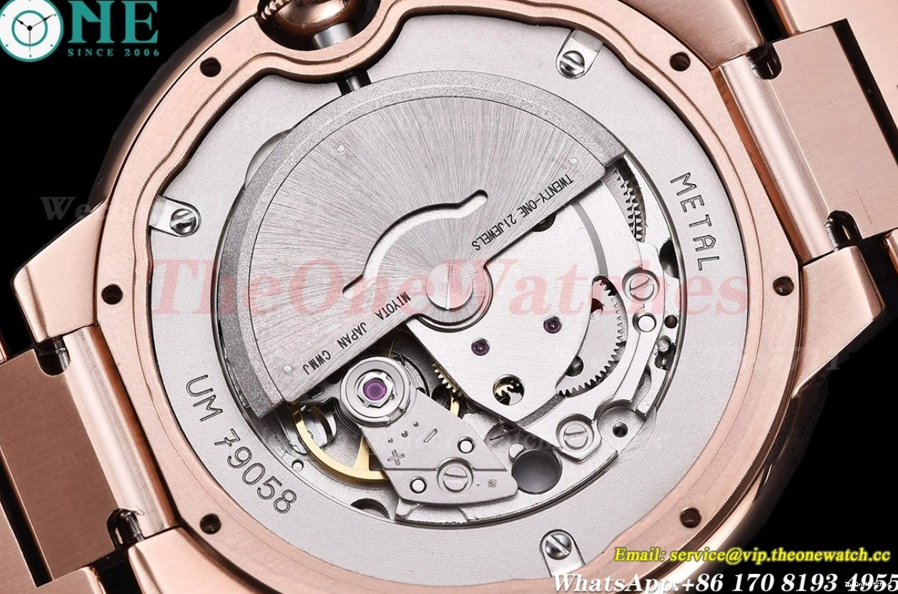 RG MY8215 De RG GDF Dial White Bleu Dia Ballon Cartier 42mm 0128